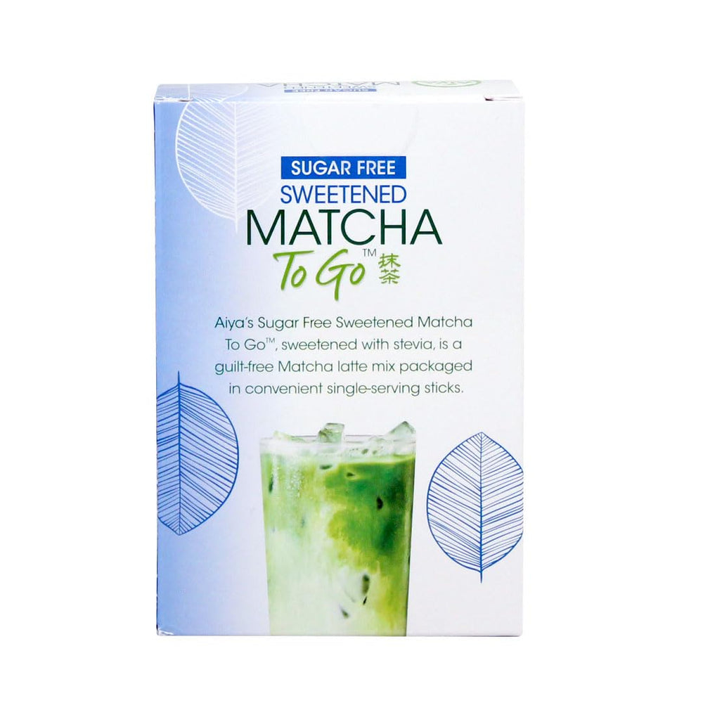 AIYA Sugar-Free To Go stick close-up highlighting stevia-sweetened powder