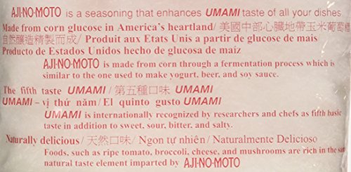 Ajinomoto Aji No Moto umami pour over a steaming dish.