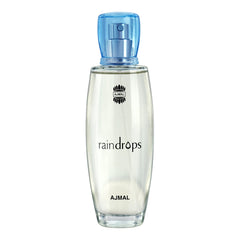 Ajmal Rain Drops bottle front showing fresh floral notes for daily wear