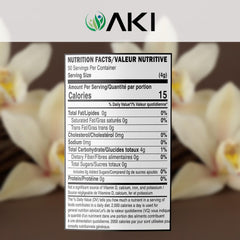 Aki Fine Vanilla Powder texture close-up demonstrates vibrant color from water extraction.