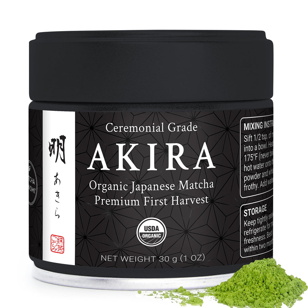 Akira Matcha 30g packaging front shows premium ceremonial grade tea for daily rituals