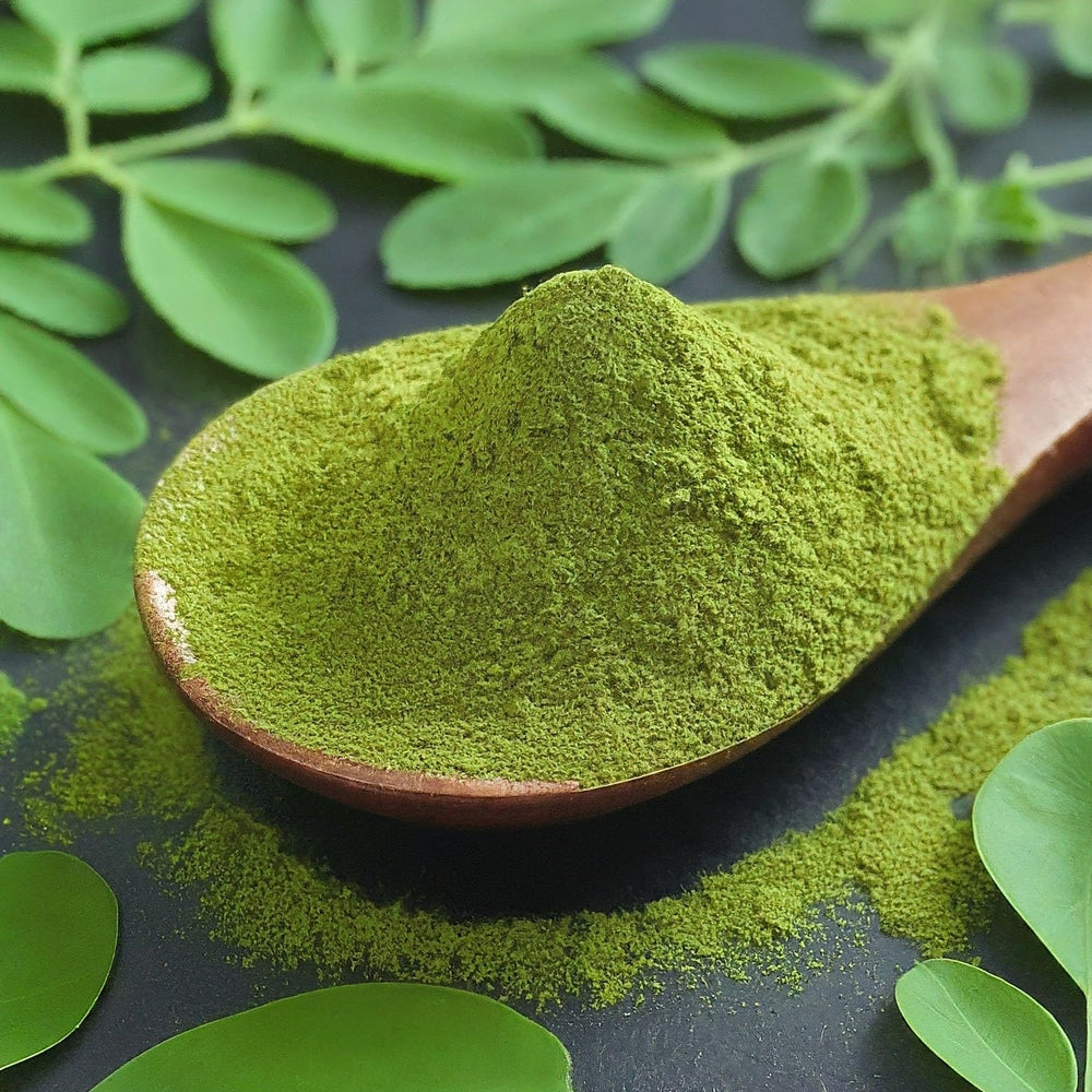 Non-GMO Akshit Moringa leaves emphasize purity