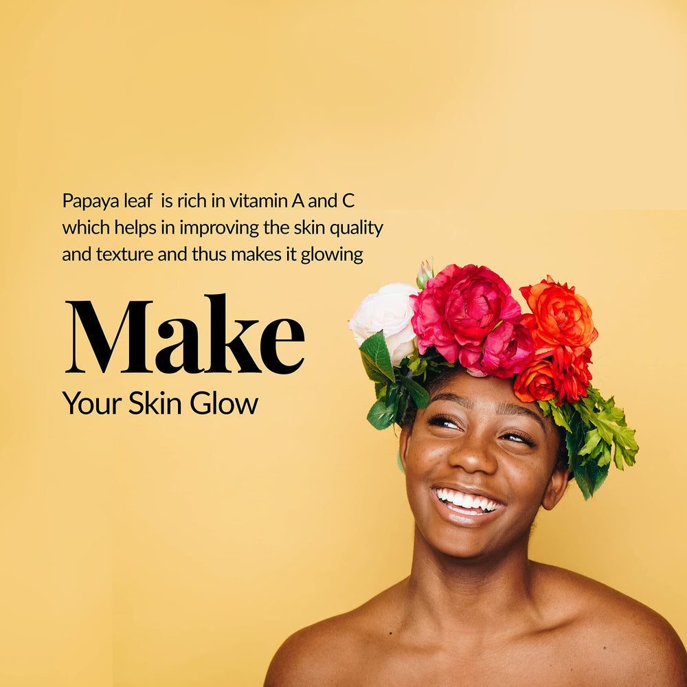 Akshit papaya leaf paste for hair treatment application.
