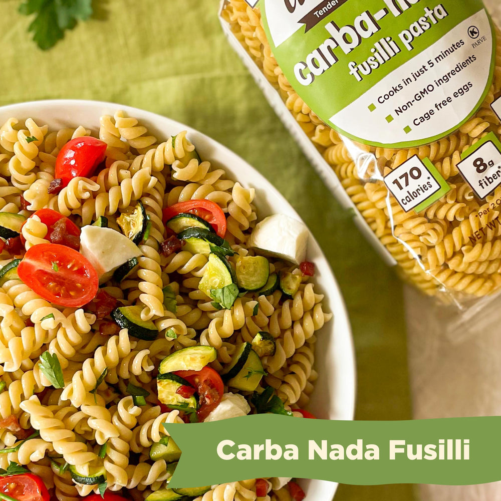 Wholesome durum wheat and cage-free eggs in Carba-Nada pasta