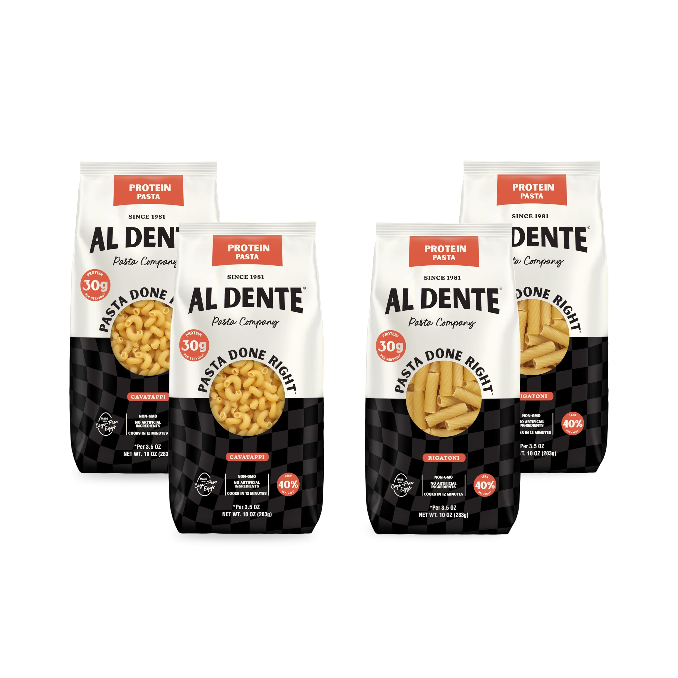 AL DENTE Protein Pasta Cavatappi in a steaming bowl, rich texture for a satisfying dinner.