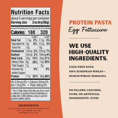 Al Dente Protein Pasta Egg Fettuccine cooked plate: hearty, protein-rich dinner