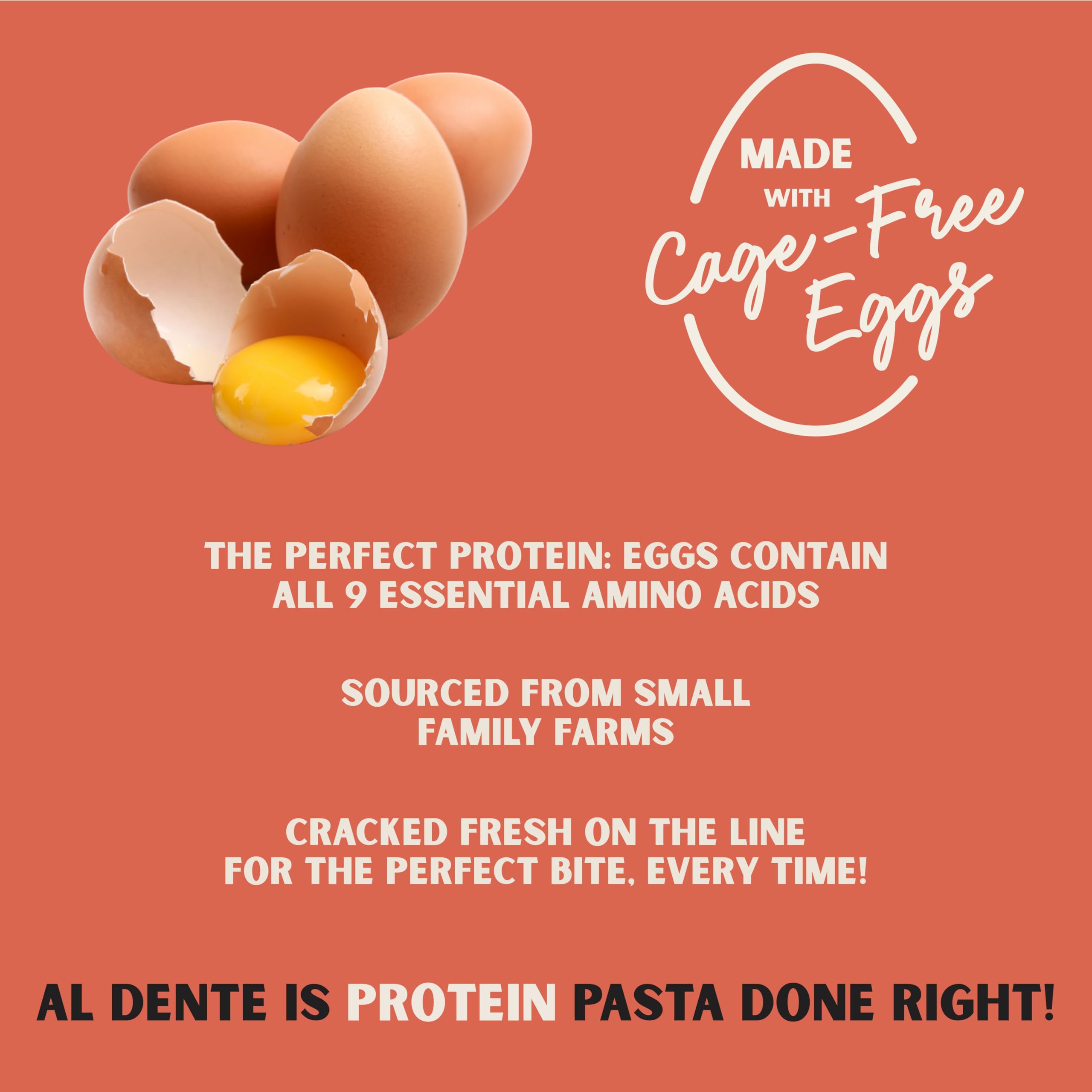 AL DENTE Protein Pasta Egg Fettuccine nutrition label highlights 30g protein per serving