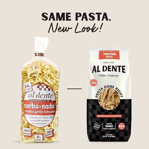 Al Dente Protein Pasta ready in about four minutes for quick meals.