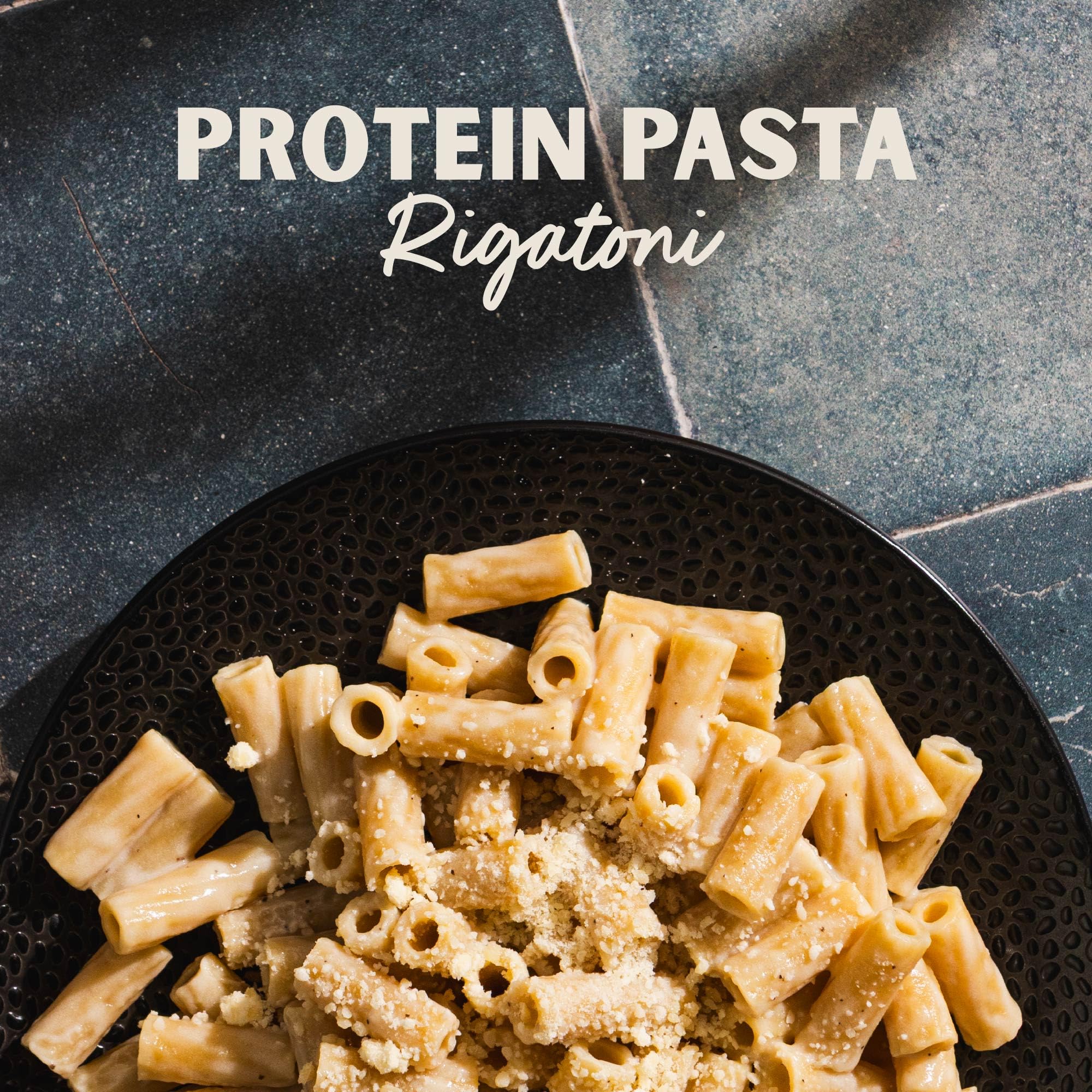 AL DENTE Protein Pasta serving suggestion with sauce and vegetables.