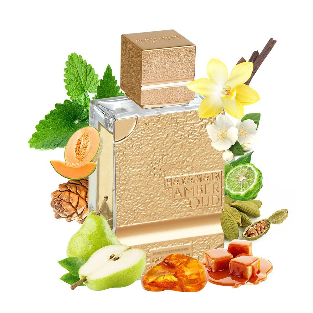 Al Haramain Amber Oud Gold Dubai Edition outer box signaling premium gifting appeal
