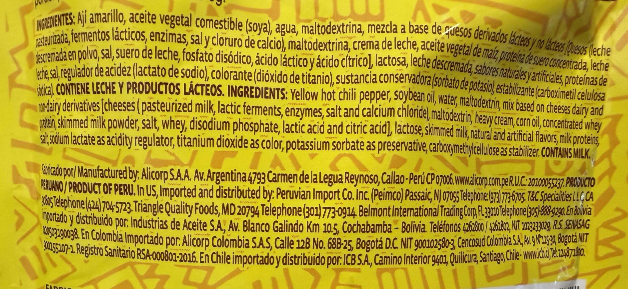ALACENA Huancaina ingredients jar highlights authentic Peruvian flavors