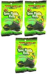 Alamo Candy Sour Pickle Balls 3-pack, tangy snack for bold cravings and on the go enjoyment