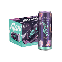 Alani Nu Cosmic Stardust can highlighting zero sugar and bold flavor for a refreshing boost.