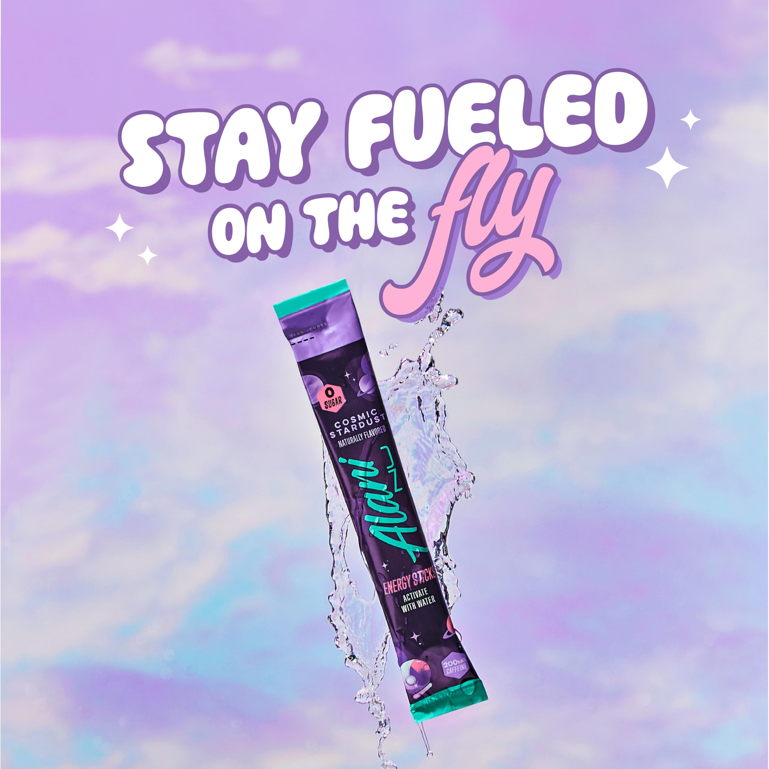 Alani Nu Cosmic Stardust stick with zero sugar and five calories per serving.