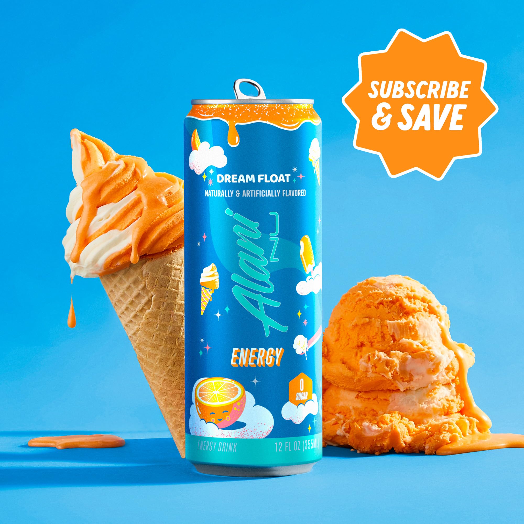 Alani Nu Dream Float refreshing finish close-up suggests enjoyable, everyday energy after workouts or work