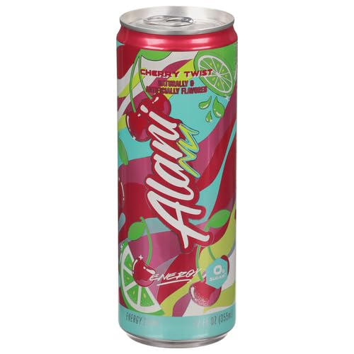 Alani Nu Energy Cherry Twist can for a refreshing energy boost and bold cherry flavor.