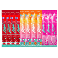 Alani Nu energy drink mix variety pack front view with three flavors for on-the-go energy
