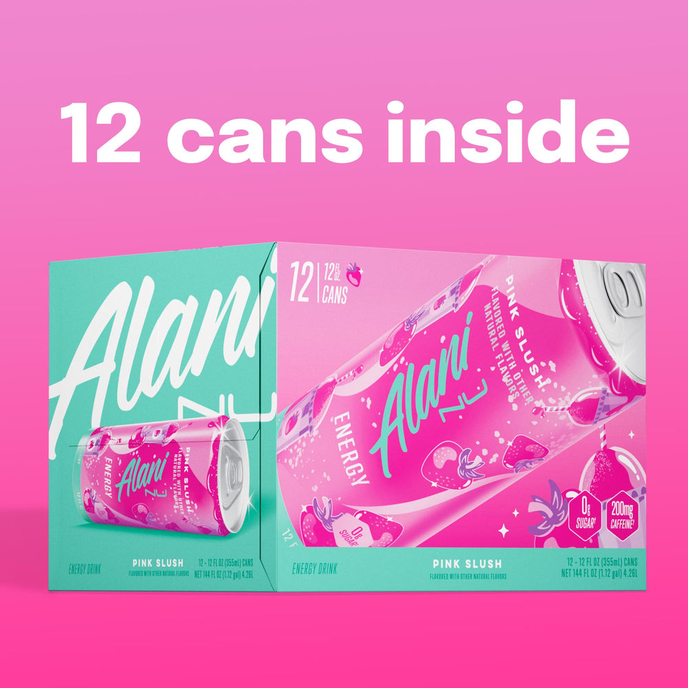 Alani Nu Pink Slush on a desk setup for study or work breaks