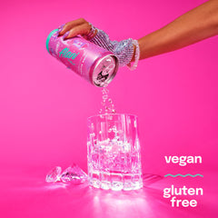Alani Nu Pink Slush label closeup emphasizing flavor and ingredients