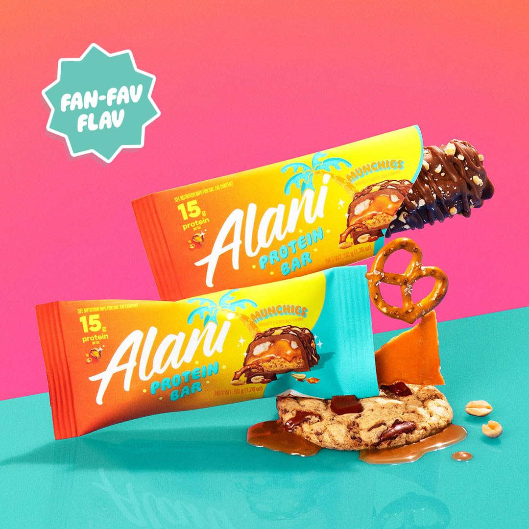 Alani Nu Protein MUNCHIES individually wrapped bars for portion control