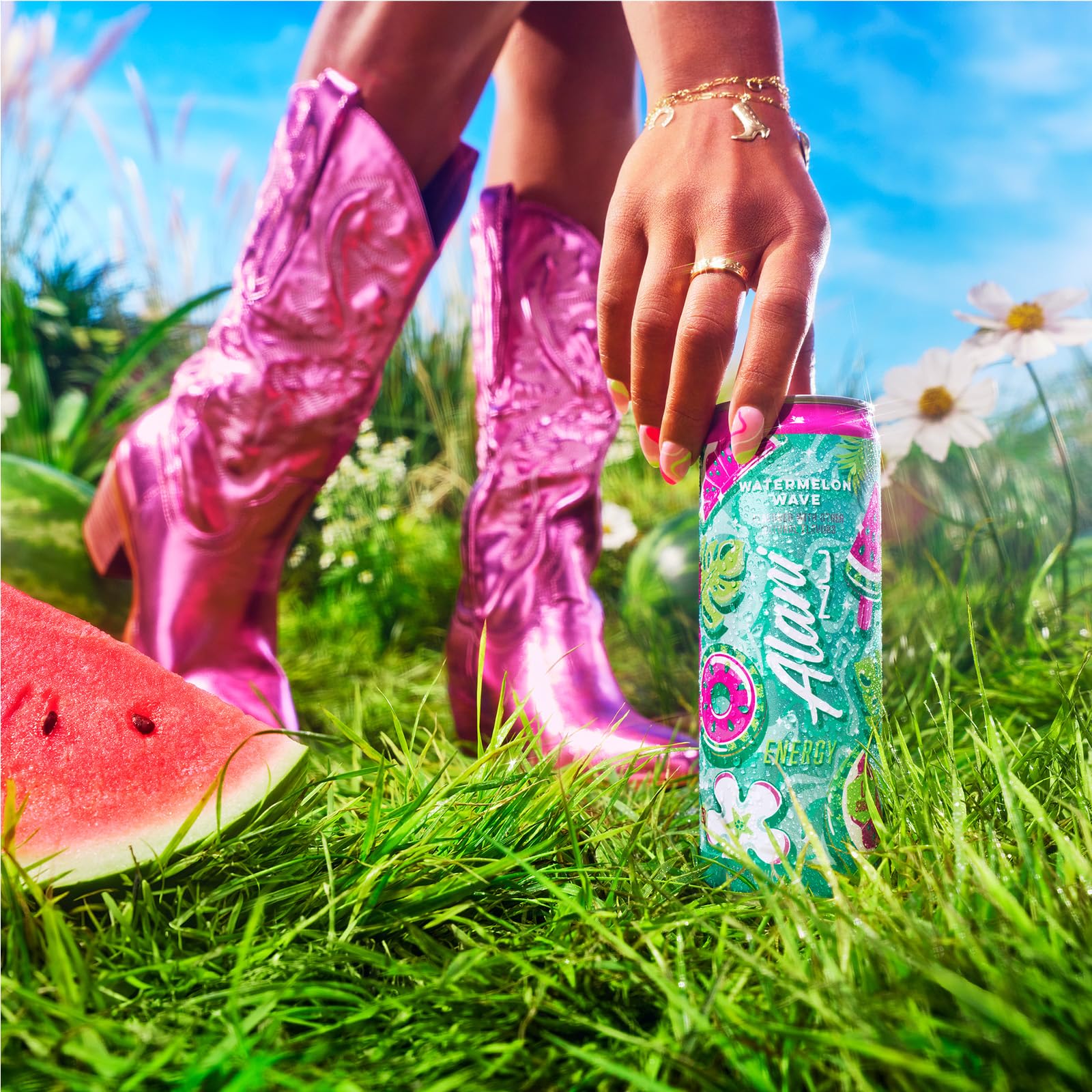 Alani Nu Watermelon Wave nutrition facts, shows 200 mg caffeine.