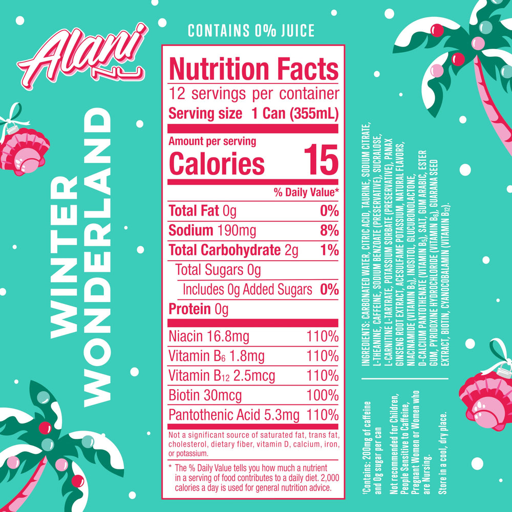 Alani Nu Winter Wonderland 24-pack, on-the-go energy through the day