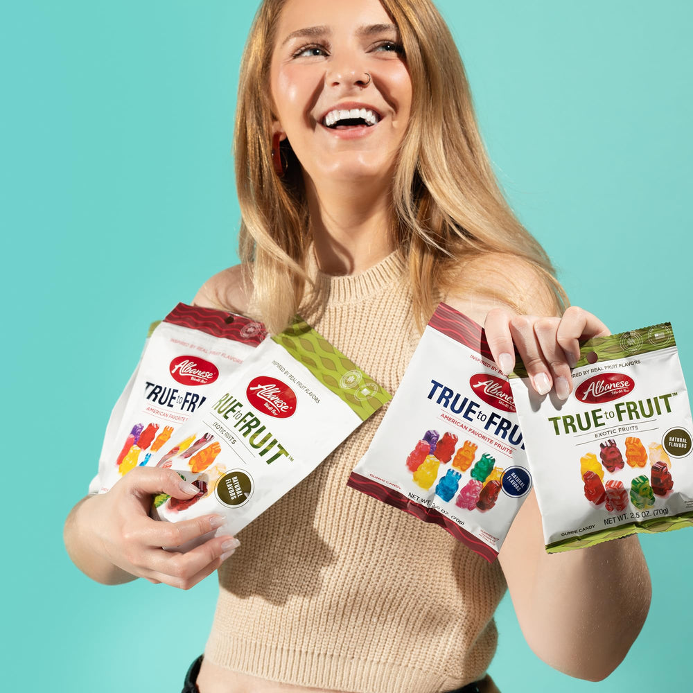 Albanese Exotic Fruits Gummies made in the USA for quality craftsmanship