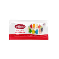 Albanese 12-flavor gummies display rainbow colors for a fruity tasting