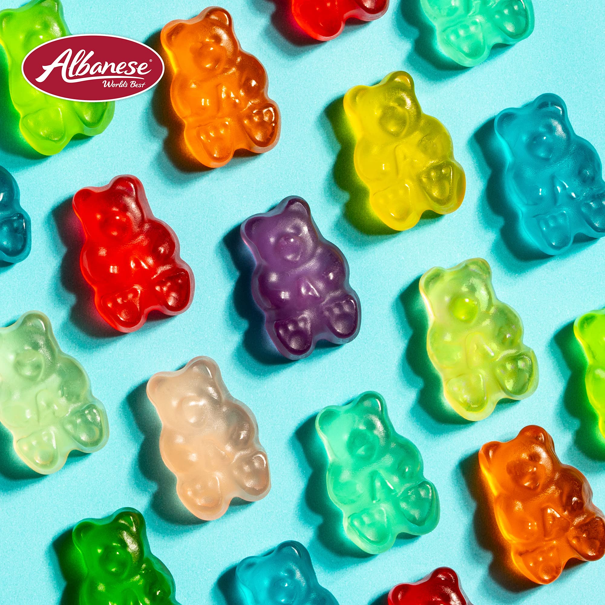 Albanese Grape Gummi Bears single-flavor bag ideal for snacking.