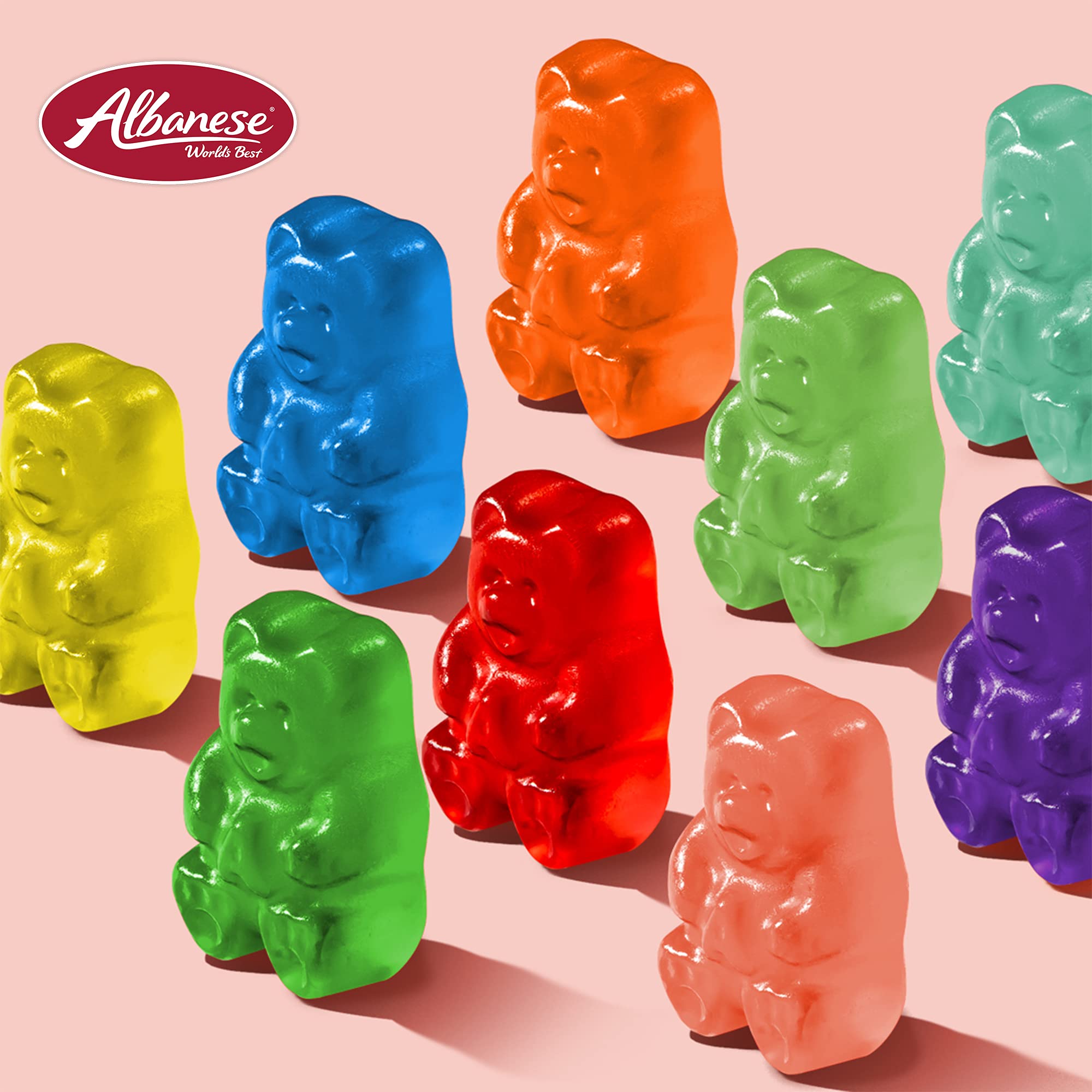 Albanese Grape Gummi Bears bulk pack perfect for gatherings.