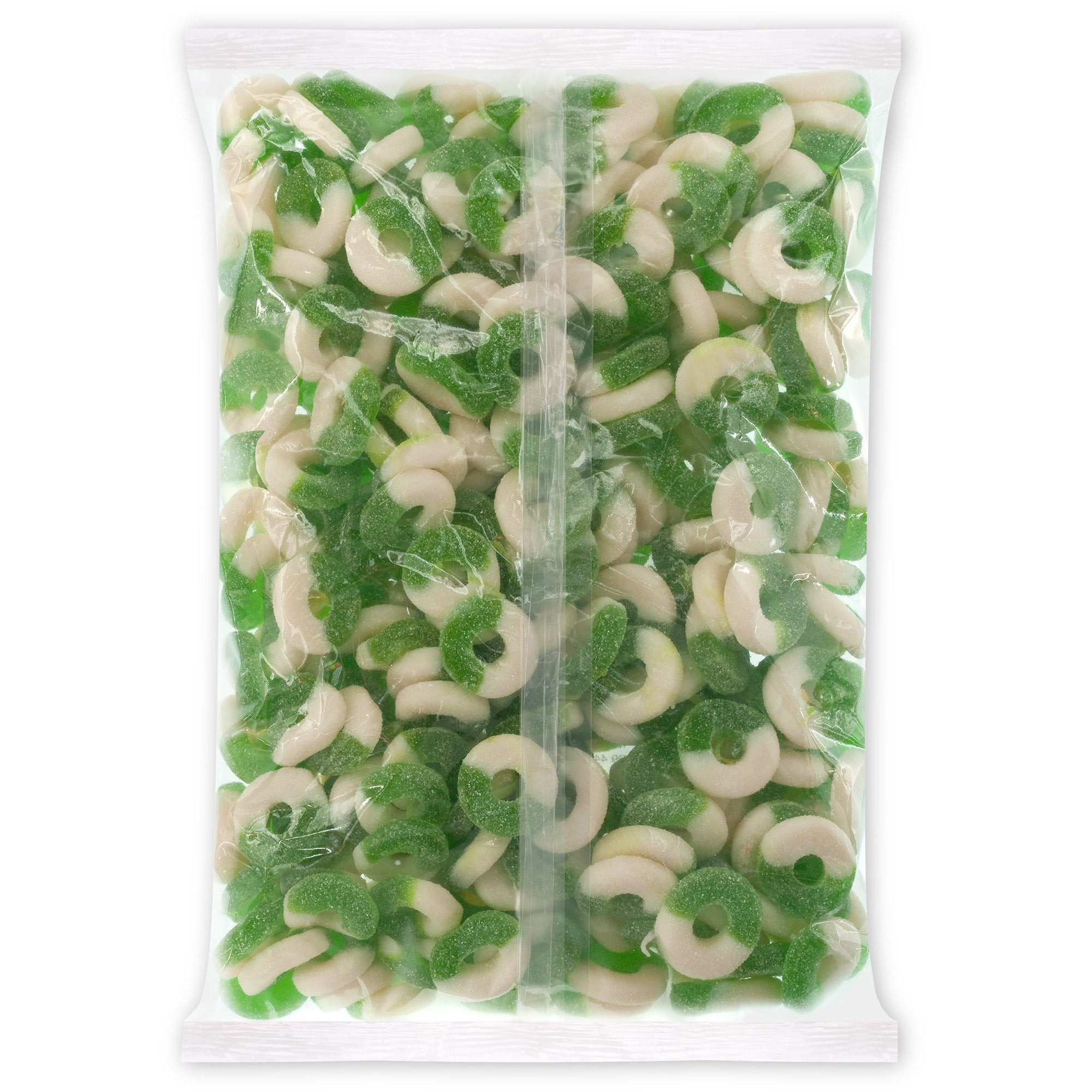 Albanese Gummi Apple Rings packaged bag, ready-to-serve candy for parties.