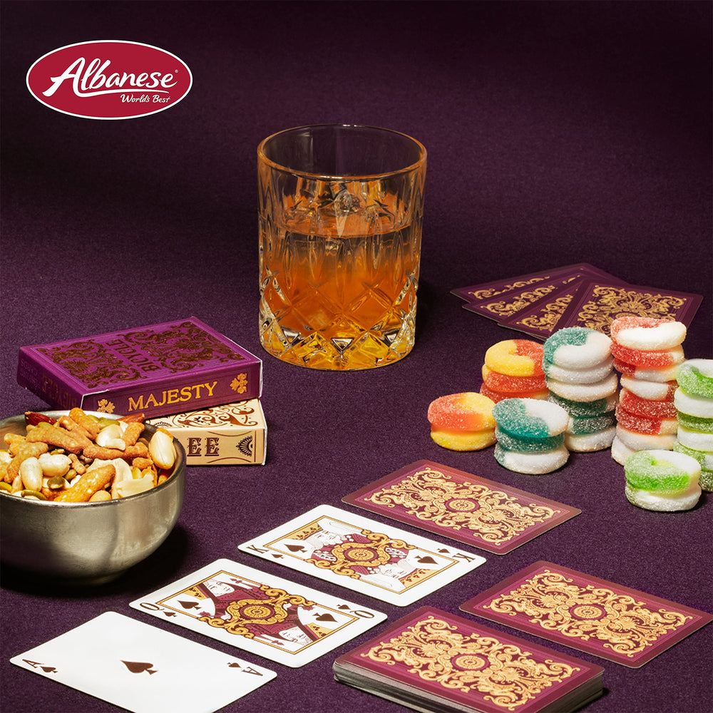 Albanese Gummi Apple Rings snack-time, bold apple taste and soft chew.