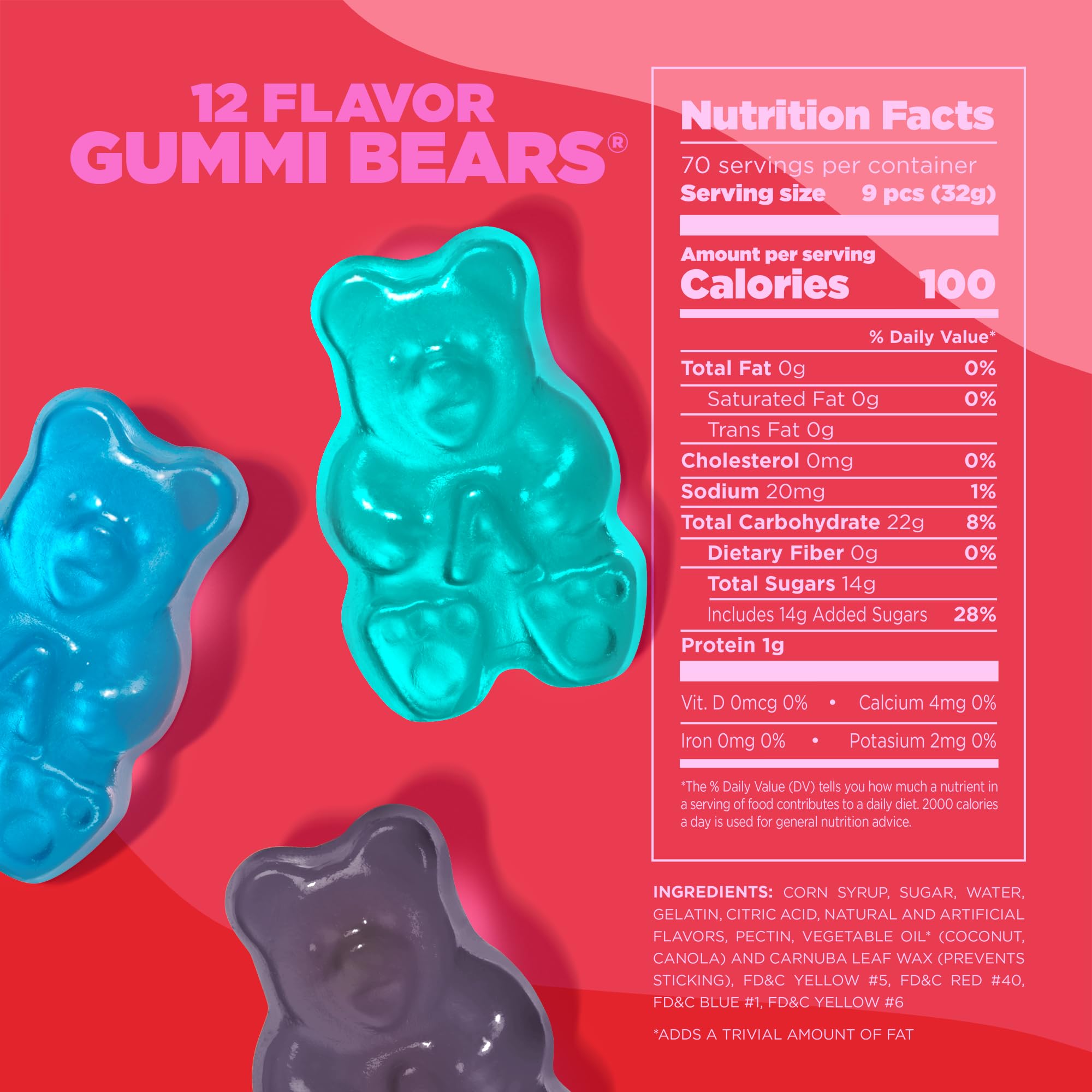 Albanese gummi bears 5lb bag display, ideal party candy and crowd-pleaser.