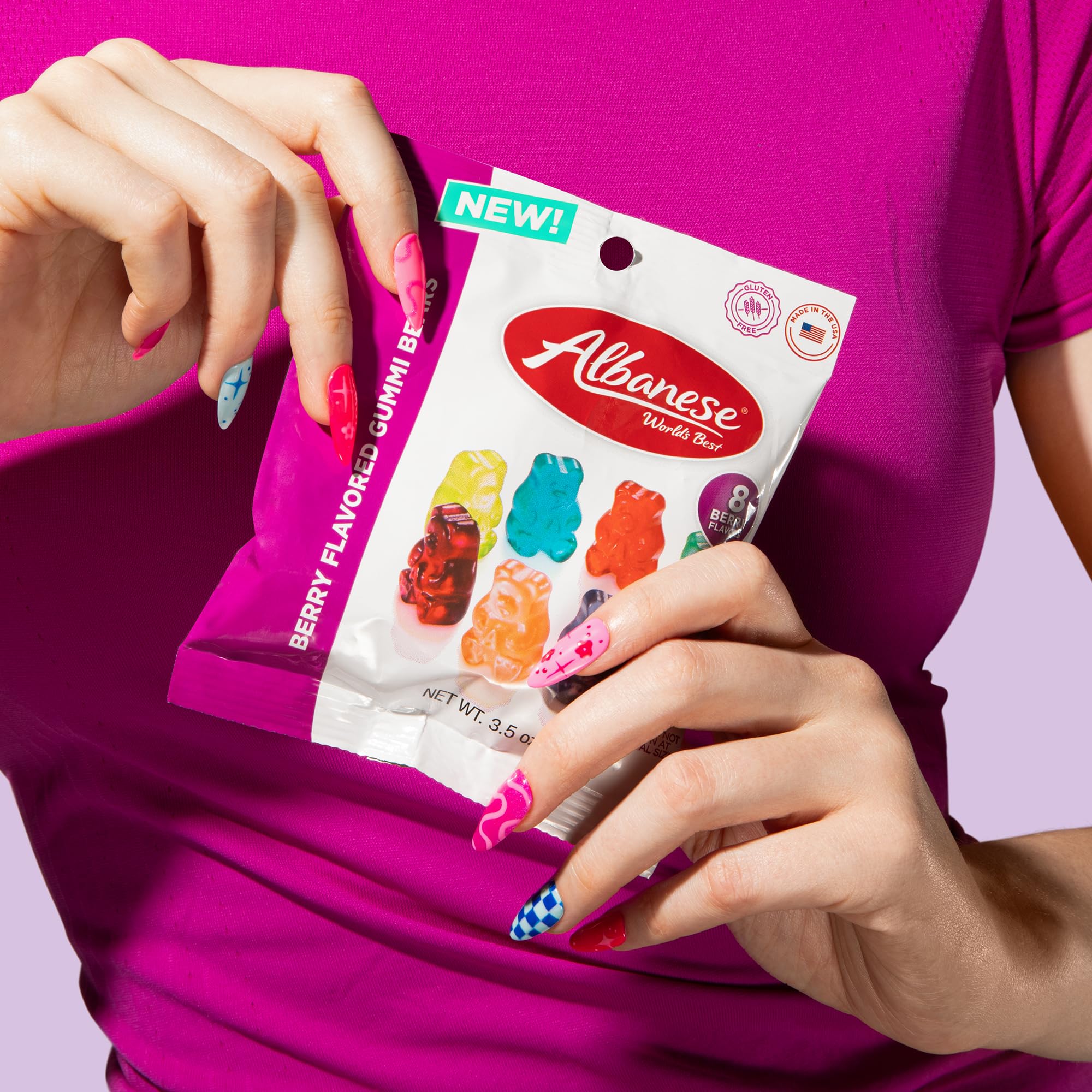 Albanese made in USA: quality craft from a trusted candy maker.