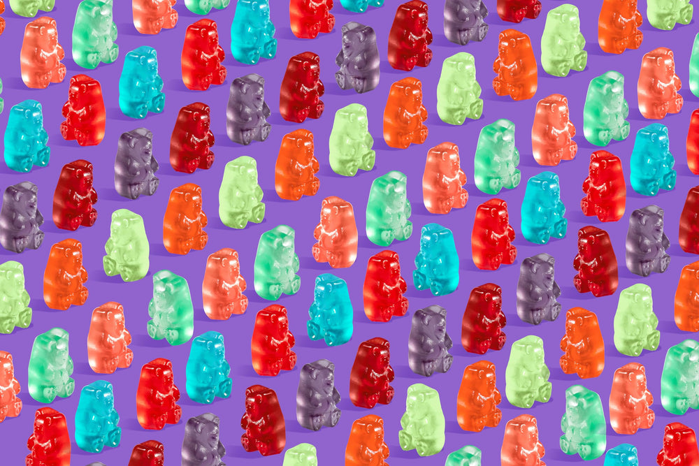 Albanese Berry Gummi Bears use natural flavors and colors.