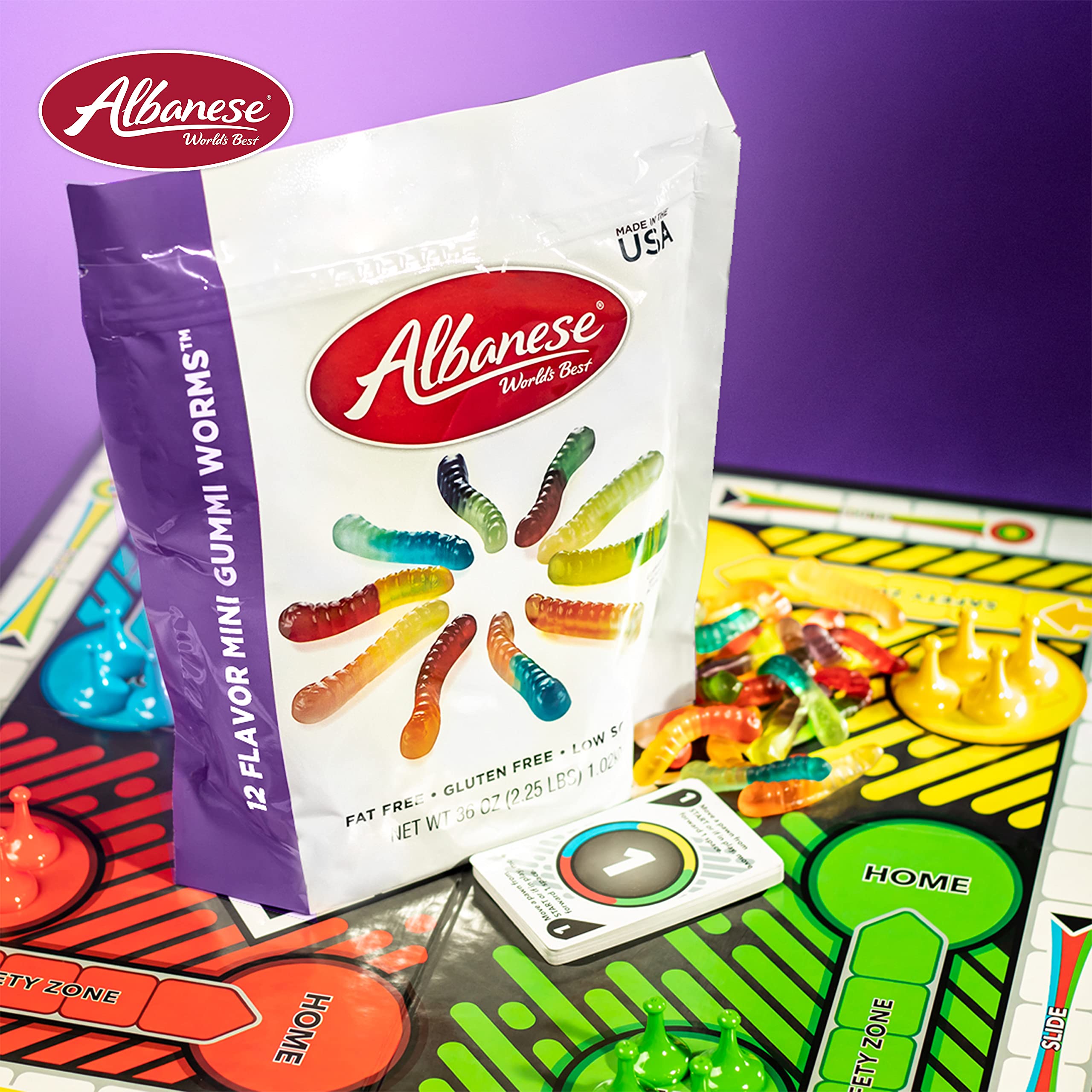 Albanese shareable gummy worms for gatherings and events