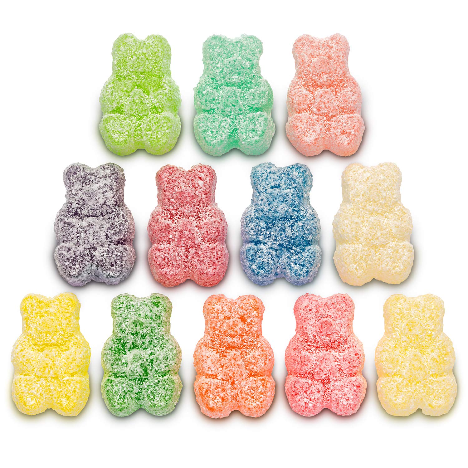 Albanese Soft-chewy texture gummi bears provide premium candy experience.