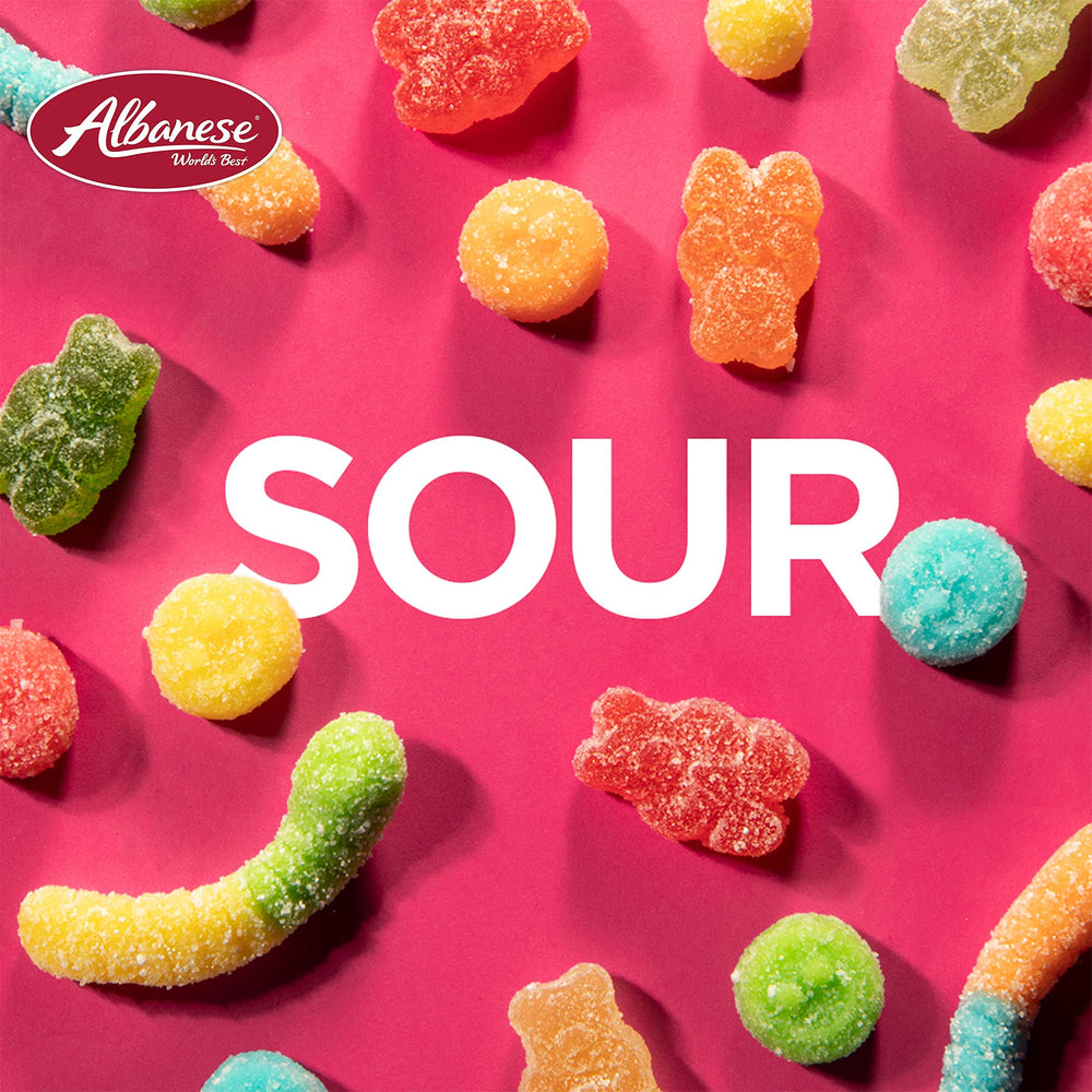 Albanese Sour Assorted Fruit Gummi Bears cherry for candy lover treats