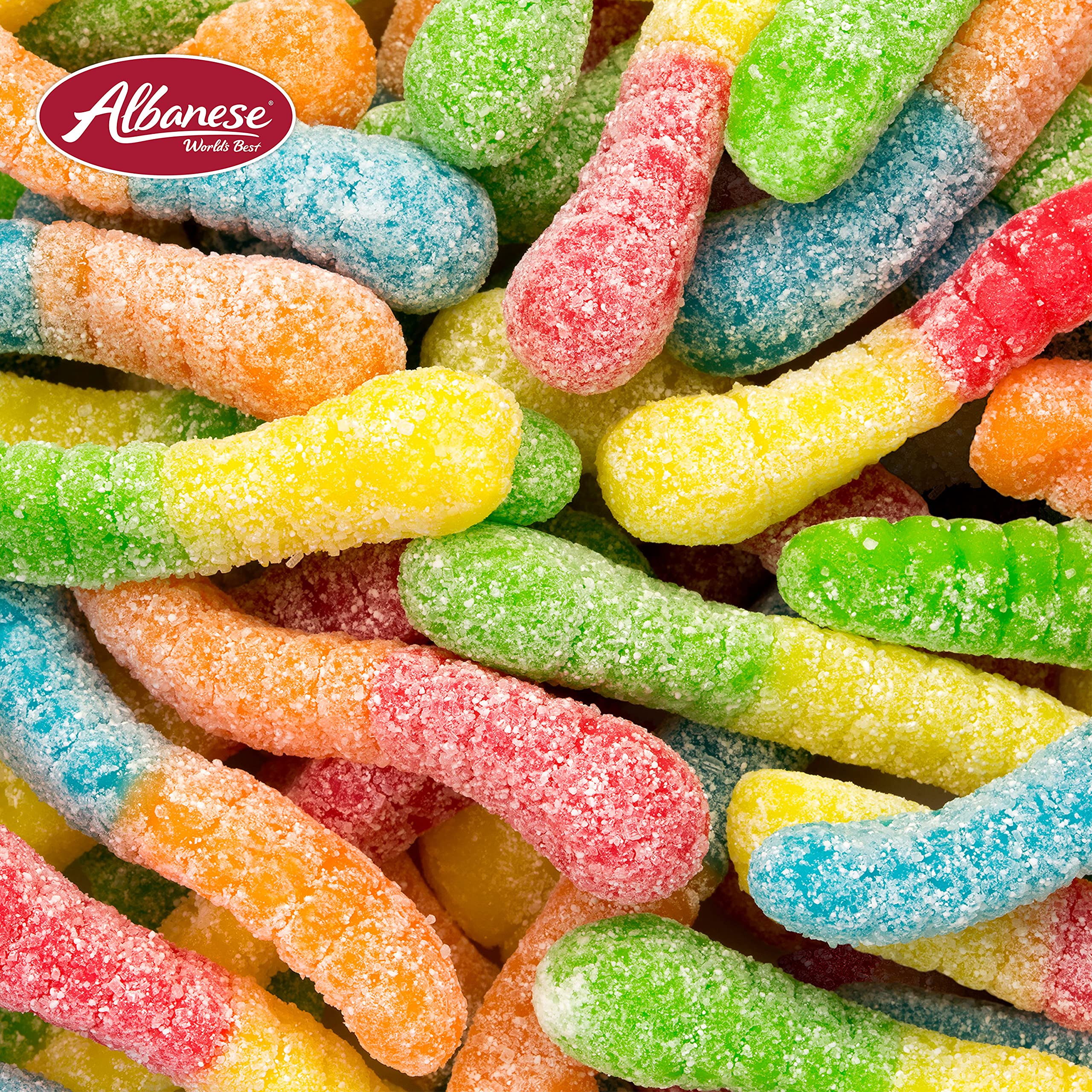 Albanese neon gummy worms 4-5 lb bag great for celebrations