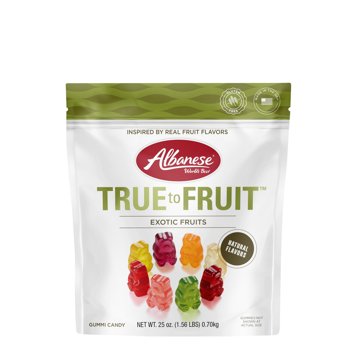 Albanese Alphonso Mango gummies, vibrant color, ideal for sharing.