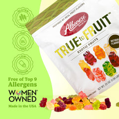 Albanese Blood Orange gummies, citrus zing, great for desserts.