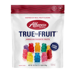 Albanese World's Best True to Fruit bag of gummies for snacking