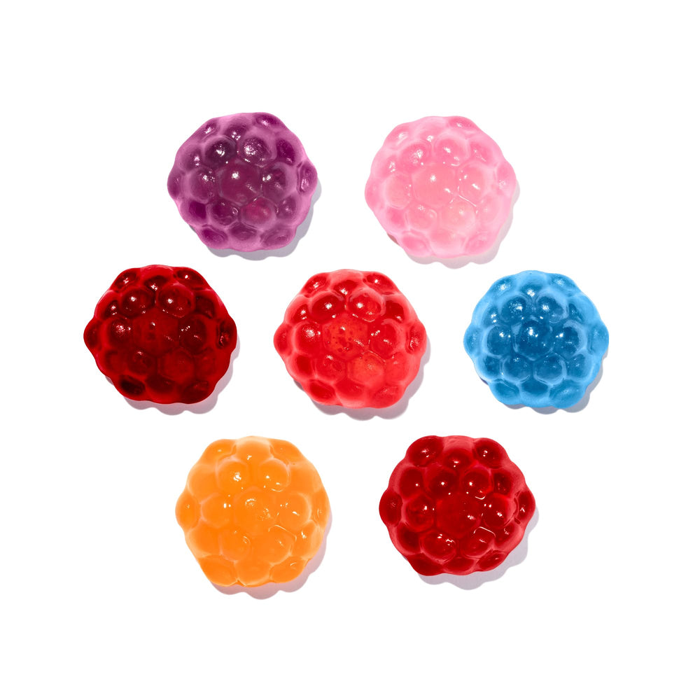 Albanese Concord Grape gummies in a bag, great for kids party favors.