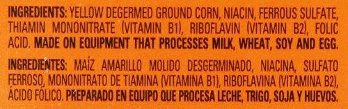 Pouring yellow corn meal into a bowl for quick cornbread or mush