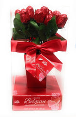 Albert's Belgian milk chocolate rose 9-inch long, a luxurious edible bouquet.