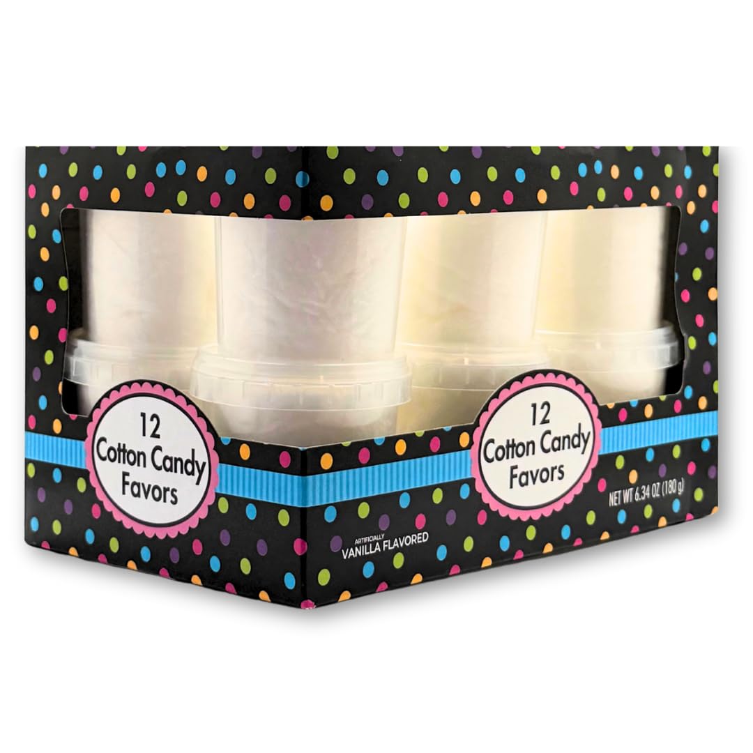 Albert's Cotton Candy vanilla 12-pack tubs on a party table for easy sharing.