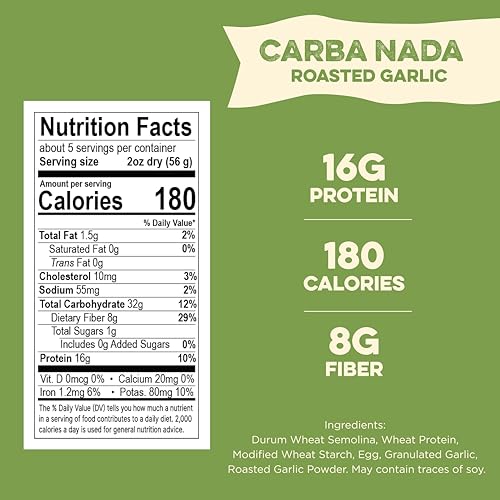 AL DENTE Carba-Nada Roasted Fettuccine Garlic quick five-minute cooking