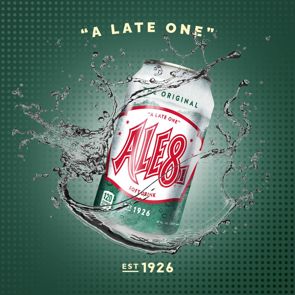 Ale-8-One bottle poured into mule glass for mixers.