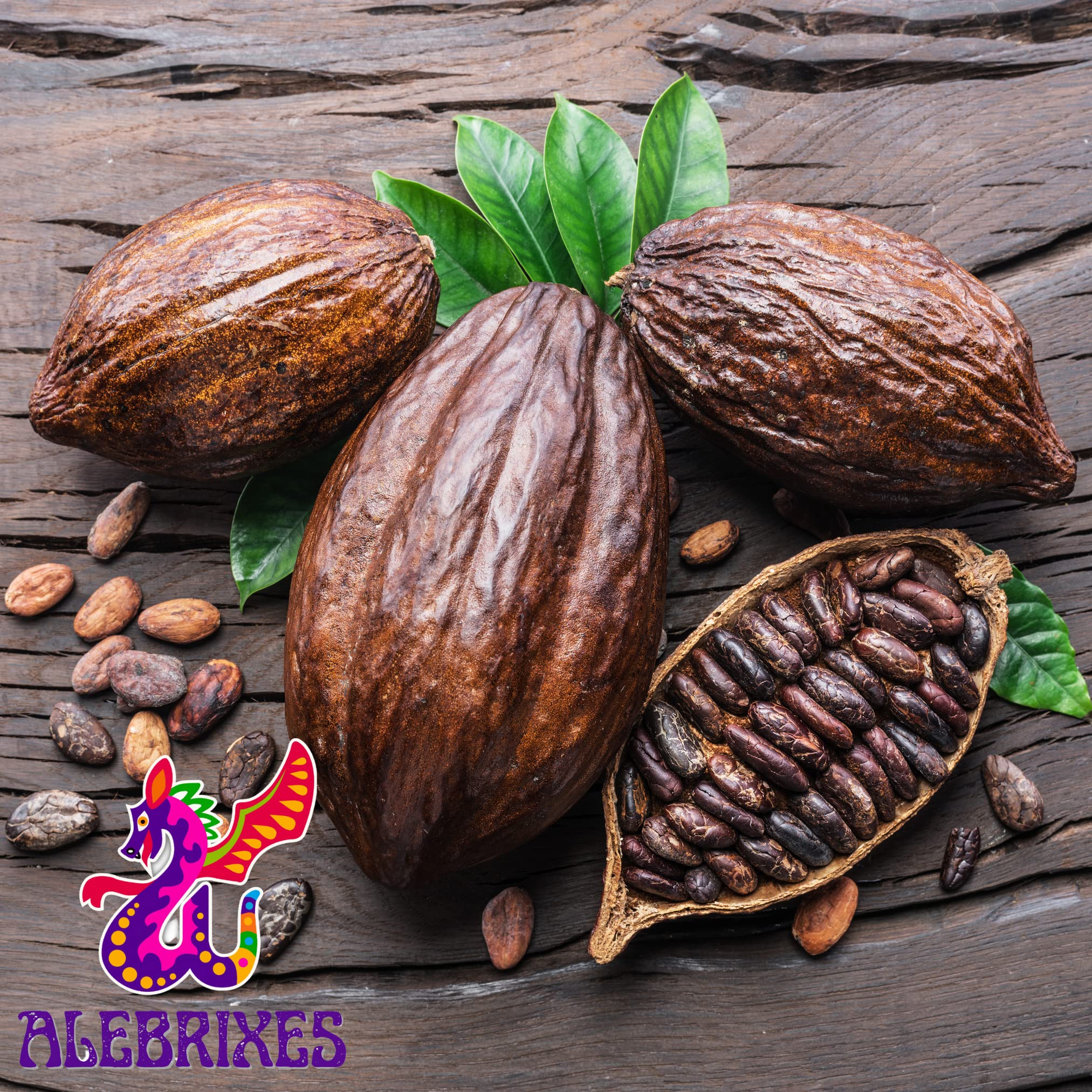 AleBrixes cacao bean texture closeup highlighting natural grains and earthy notes