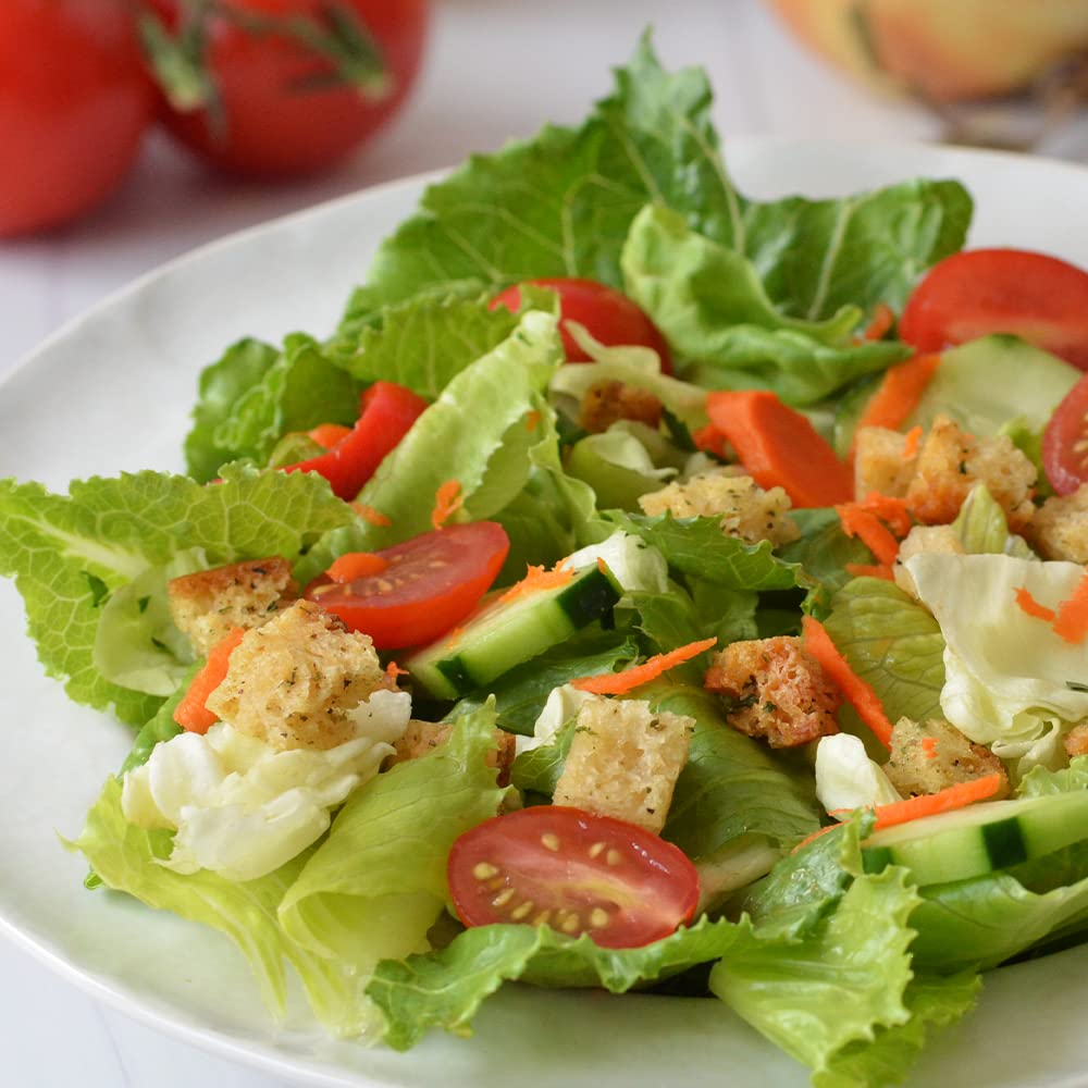 Aleia's Best gluten-free croutons as a soup garnish for hearty flavor.